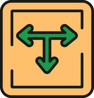 T Junction Vector Icon Design