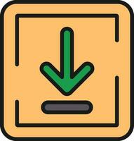 Down Arrow Vector Icon Design
