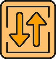 Two Way Street Vector Icon Design