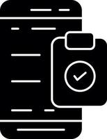 Mobile Check List  Vector Icon Design