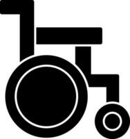 Wheel Chair Vector Icon Design