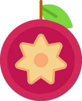 Star Apple Vector Icon Design