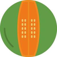 Melon Cantaloupe Vector Icon Design