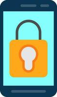 Mobile Lock  Vector Icon Design