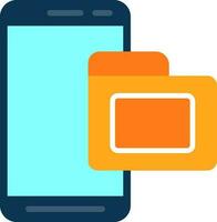 Mobile Folder  Vector Icon Design