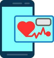 Heart Rate App  Vector Icon Design