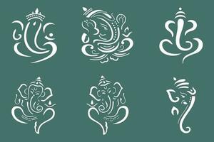 Set of Loard Ganesha Vector File.