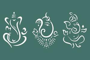 Set of Loard Ganesha Vector File.