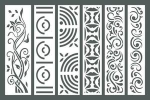 Set Jali Design For jali, Laser, Cnc, Graphic. vector