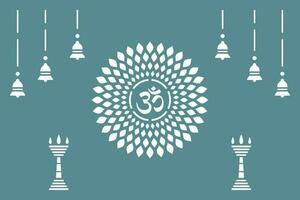 Om Jali Design for mandir, Laser Cutting Design For Mandir or Temple. vector