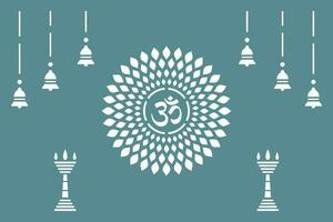 Om Jali Design for mandir, Laser Cutting Design For Mandir or Temple. vector