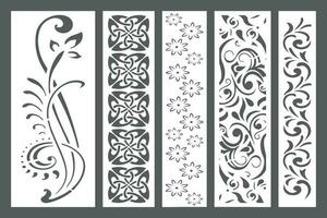 Set Jali Design For jali, Laser, Cnc, Graphic. vector