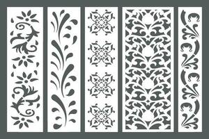 Set Jali Design For jali, Laser, Cnc, Graphic. vector