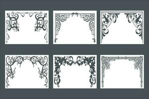 Laser cutting design for temple, Mandir Jali, Partition arch for temple decoration. vector