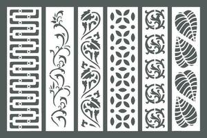 Set Jali Design For jali, Laser, Cnc, Graphic. vector