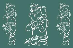 Set of Loard Ganesha Vector File.