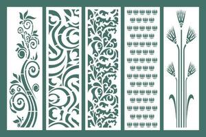 Set Jali Design For jali, Laser, Cnc, Graphic. vector