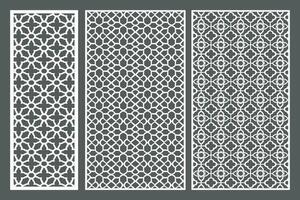 Set Jali Design For jali, Laser, Cnc, Graphic. vector