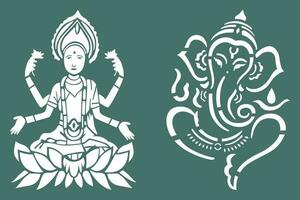 Set of Loard Ganesha Vector File.