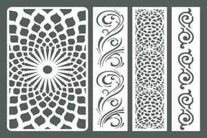 Set Jali Design For jali, Laser, Cnc, Graphic. vector