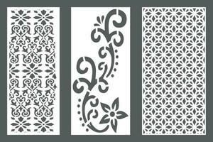 conjunto jali diseño para jalí, láser, cnc, gráfico. vector