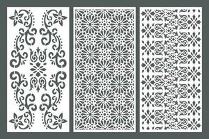 Set Jali Design For jali, Laser, Cnc, Graphic. vector