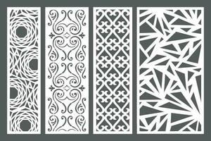 Set Jali Design For jali, Laser, Cnc, Graphic. vector