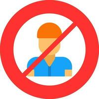 No Child Labor  Vector Icon Design