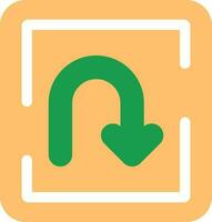 U Turn Vector Icon Design