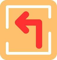 Turn Left Vector Icon Design