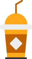 Iced Coffee Vector Icon Design