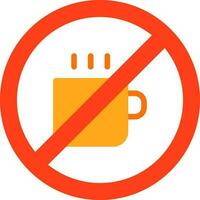 No Coffee Vector Icon Design