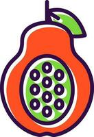 Papaya Vector Icon Design