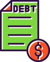 Debt Vector Icon Design
