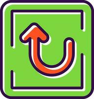 U Turn Vector Icon Design