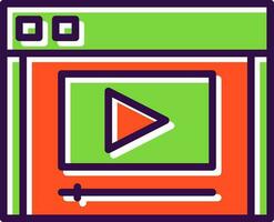 Video stream Vector Icon Design