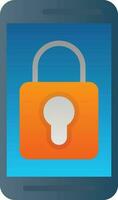 Mobile Lock  Vector Icon Design