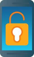 Mobile Unlock  Vector Icon Design