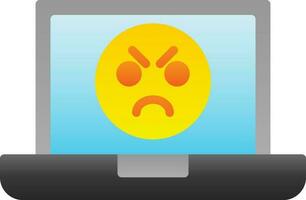 Angry Face  Vector Icon Design