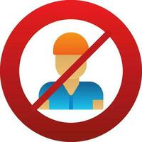 No Child Labor  Vector Icon Design