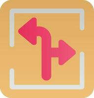 Turn Direction Vector Icon Design