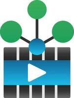 Video sharing Vector Icon Design