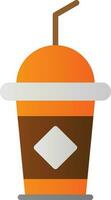 Iced Coffee Vector Icon Design