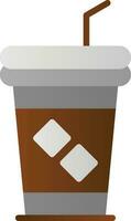 Cold Coffee Vector Icon Design