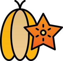 Fruta estrella vector icono diseño