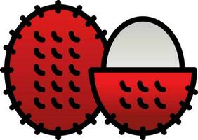 Rambutan Vector Icon Design