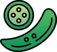 diseño de icono de vector de pepino