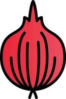 Red Onion Vector Icon Design