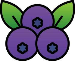 Blueberry Vector Icon Design