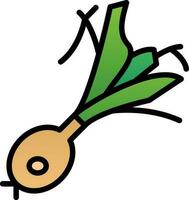 Spring Onion Vector Icon Design